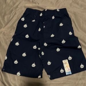 Navy ship printed shorts